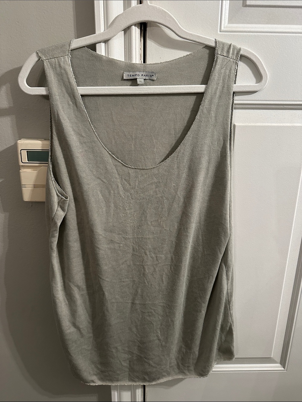 Tempo Paris Light Sage Scoop Neck Tank